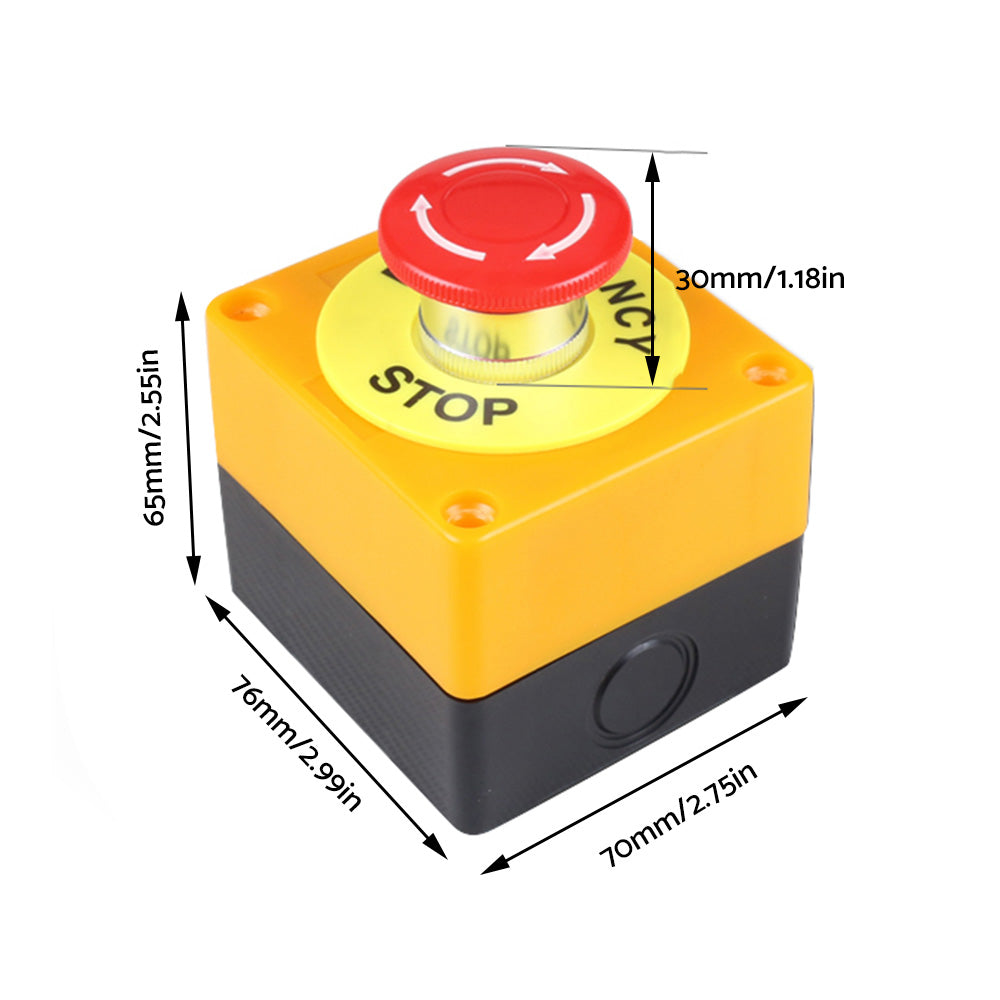 {{ Emergency Stop Shut Off Push Buttons Switch 1NO  1NC e-stop Push Button AU }} - Buy Car Parts Online at {{ Kaka Auto Parts }}.