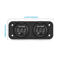 Digital LED Volt Meter Dual Battery Monitor Suitable For Boat Marine DC 12V-24V