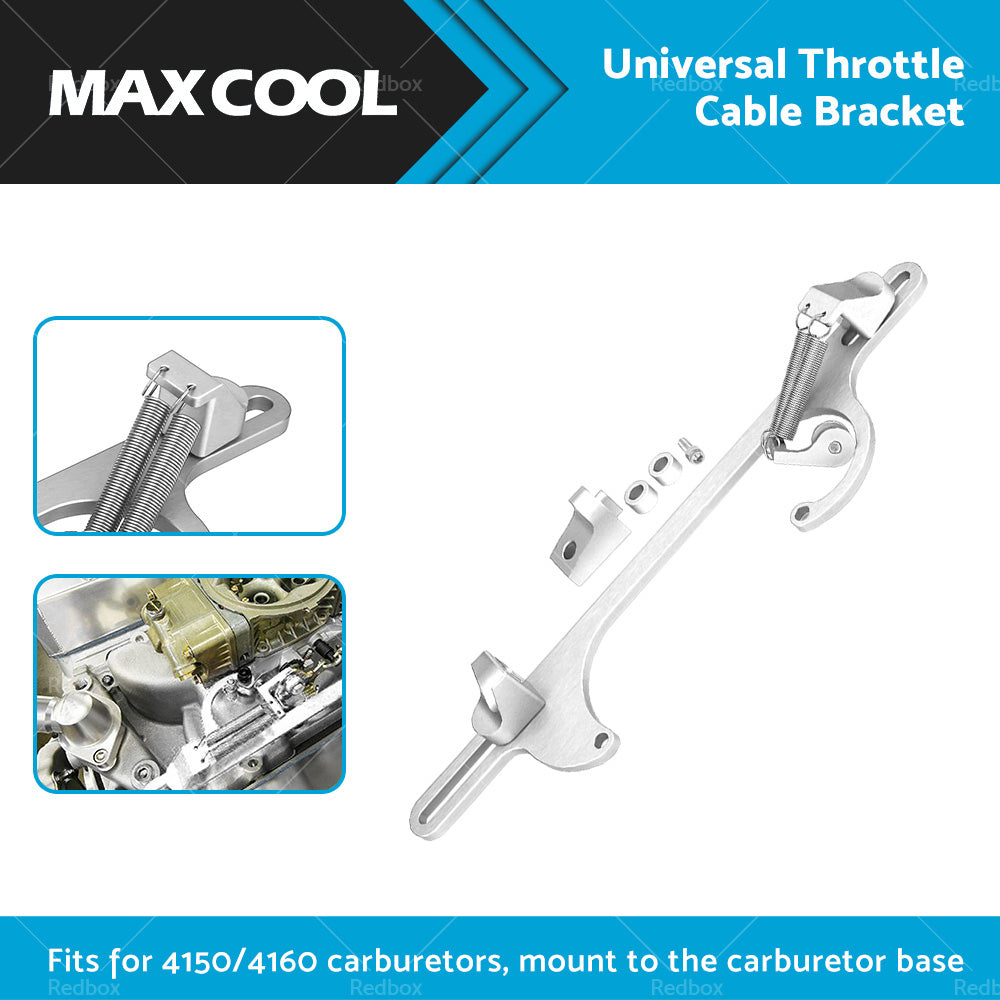 {{ Throttle Cable Bracket Carburetor Billet Aluminum Silver Fits For Carb 4150 4160 }} - Buy Car Parts Online at {{ Kaka Auto Parts }}.