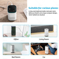 {{ USB Car Air Purifier HEPA Ionizer Portable Mini Car Room Air Cleaner Freshener }} - Buy Car Parts Online at {{ Kaka Auto Parts }}.