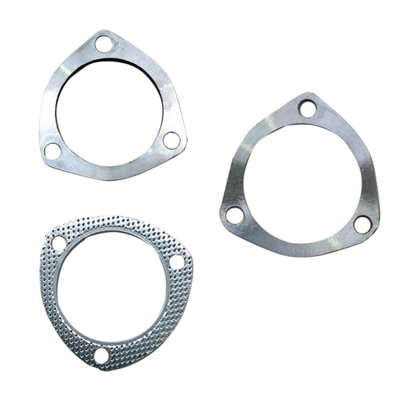 Exhaust Flange Plate Set 304 Stainless Steel 2.5in 63mm 3 Bolt Suitable For Universal Applications