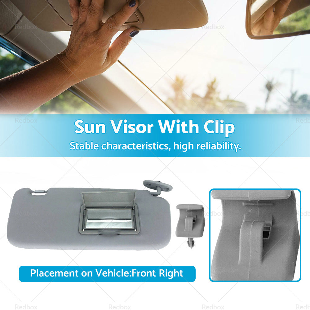 {{ Sun Visor With Clip Front Right Side Suitable For Hyundai Getz 2002-2011 Grey }} - Buy Car Parts Online at {{ Kaka Auto Parts }}.