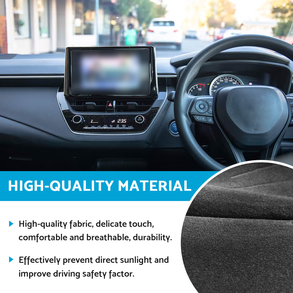 Dash Mat Suitable For Toyota Corolla 2019-2021 Black Non-Slip Dashboard Cover