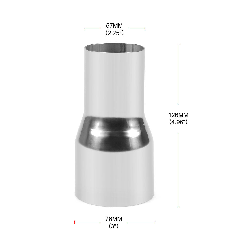 Steel Exhaust Pipe Adapter Reducer 2 to 3 Inch OD Suitable For 2.25 / 2.5 / 3 Inch Tubes
