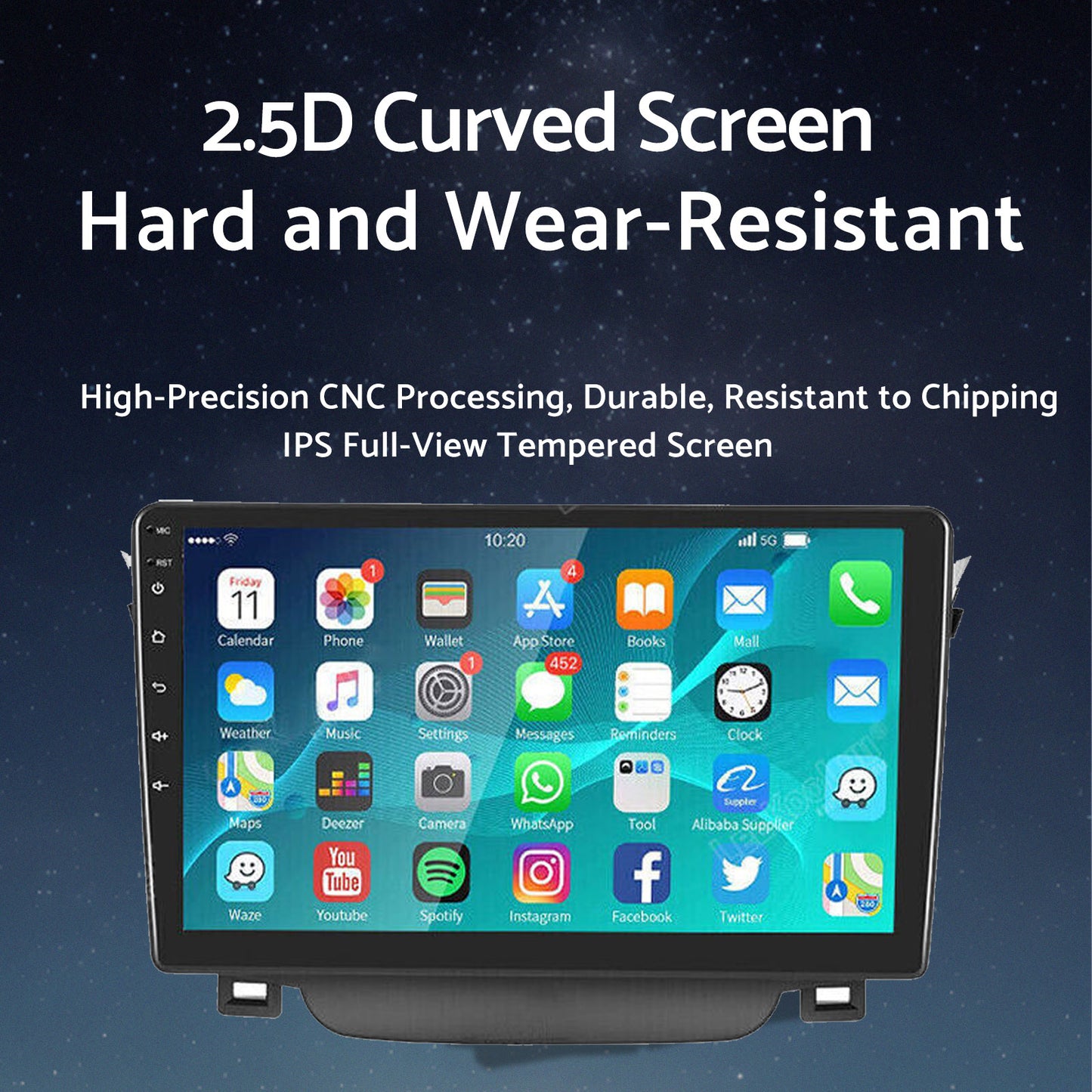 In-Dash Units 9" Touch Screen Stereo CarPlay Suitable For Toyota Corolla 2009-13