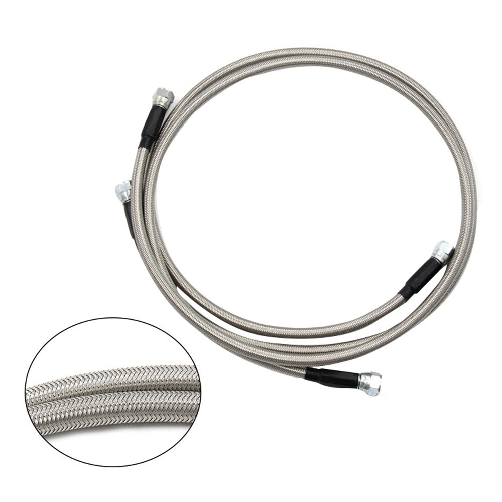 Stainless Steel Braided Transmission Cooler Hose Fitting Kit Suitable For 700R4 / TH350 / TH400