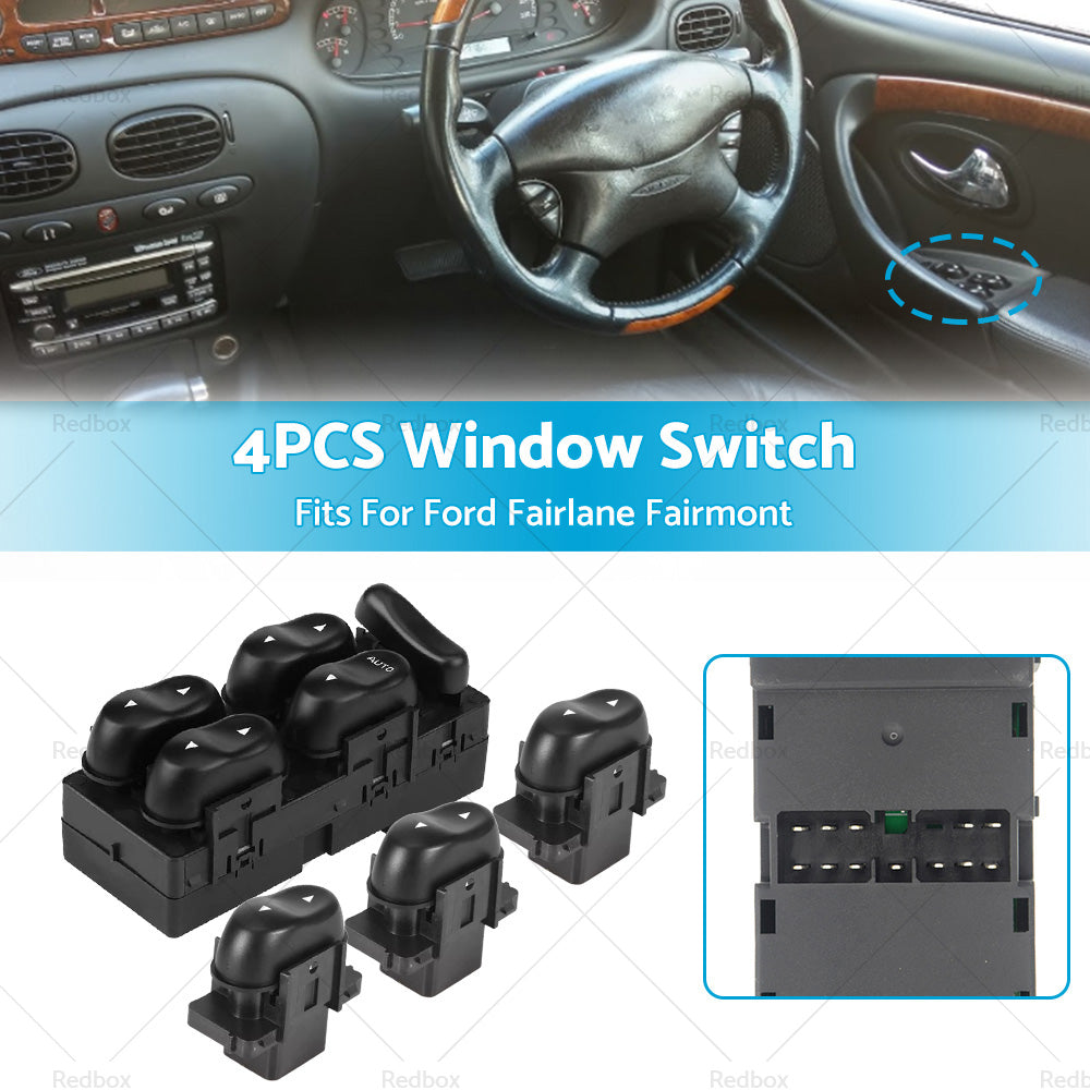{{ Set of 4 Power Window Switch Driver Passenger Side For Ford Fairlane Fairmont AU }} - Buy Car Parts Online at {{ Kaka Auto Parts }}.