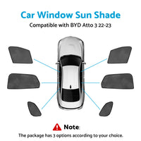 Magnetic Rear and Side Window Sun Shade Mesh Suitable For BYD Atto 3 2022-2024