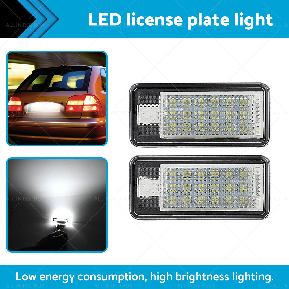 {{ Suitable For Audi A3 A4 S4 B6 B7 LED License Number Plate Light Error Free Units }} - Buy Car Parts Online at {{ Kaka Auto Parts }}.