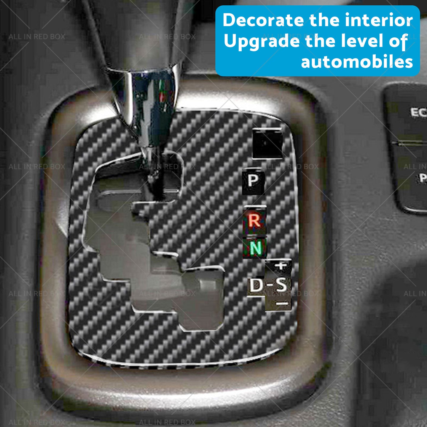 {{ Carbon Fiber Gear Shift Sticker Trim Suitable For Toyota Hilux Revo 15-23 RHD }} - Buy Car Parts Online at {{ Kaka Auto Parts }}.