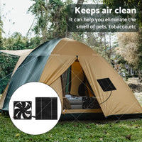 {{ 20W Solar Panel Powered Fan Mini Ventilator For Greenhouse Pet or Dog Chicken House }} - Buy Car Parts Online at {{ Kaka Auto Parts }}.