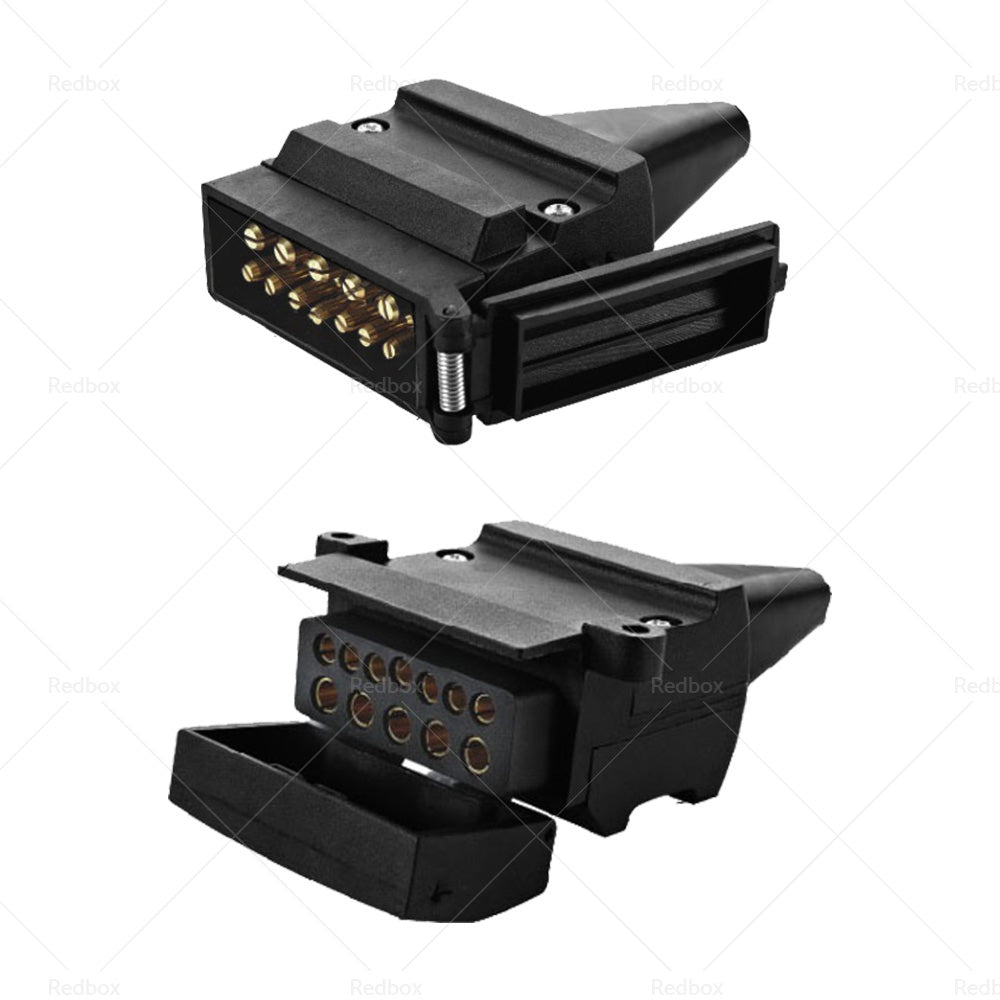 {{ Pair 12 Pin Plug and Socket Connectors Suitable For Trailer Camper Caravan 4WD }} - Buy Car Parts Online at {{ Kaka Auto Parts }}.