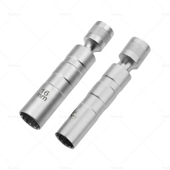 compare product 14/16mm Thin Wall Magnetic Swivel Spark Plug Socket 12 Point Removal Tool Suitable For Automotive Engine Maintenance