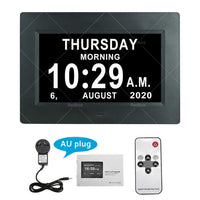 {{ 7  LED Large Digital Day Clock Calendar Dementia Date Week Month Year Time Wall }} - Buy Car Parts Online at {{ Kaka Auto Parts }}.