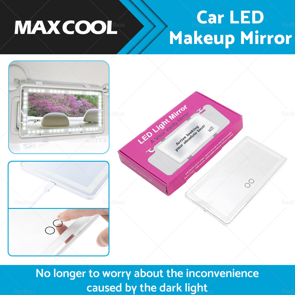 {{ Car Sun Visor LED Makeup Cosmetic Mirror Set with 3 Type Light Touch Screen New }} - Buy Car Parts Online at {{ Kaka Auto Parts }}.