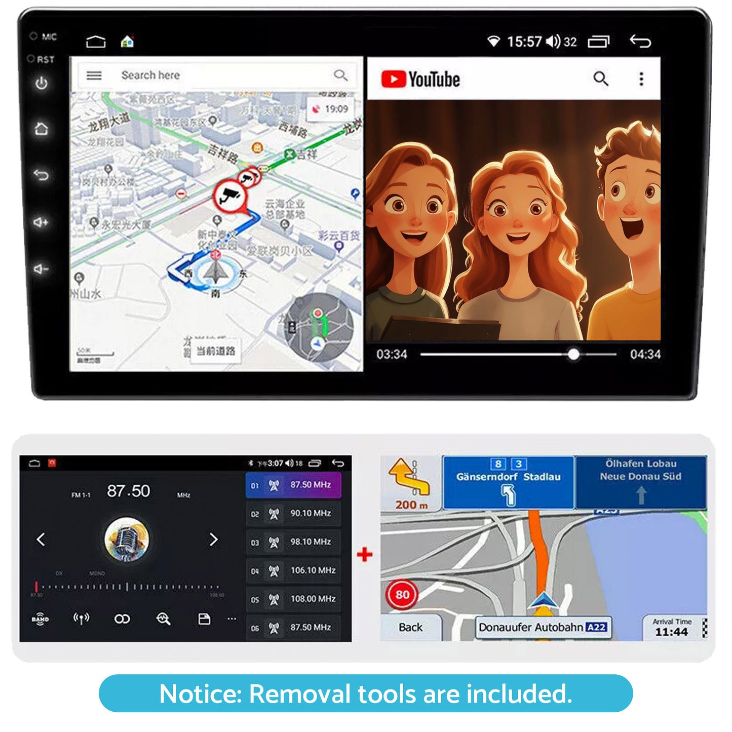 In-Dash Head Units Android Car Stereo 7'' Suitable For Nissan Navara D40 2007-15