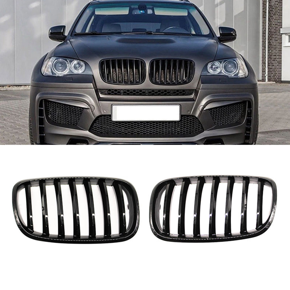 {{ Front Bumper Kidney Grill Grille Gloss Suitable For BMW E70 X5 E71 X6 2007-2013 }} - Buy Car Parts Online at {{ Kaka Auto Parts }}.