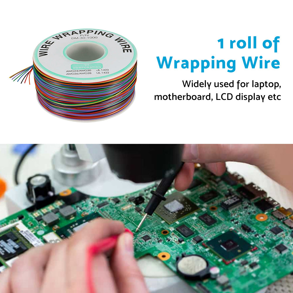 Wrapping Wire Tin Plated Copper Wire P or N DM-30-1000 30 AWG 250M Length 8 Colors