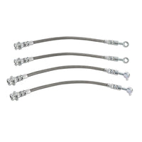 Front & Rear Braided Brake Line Hose Set Suitable For Nissan Patrol GQ Y60 1988–1997 / Ford Maverick DA 1988–1994