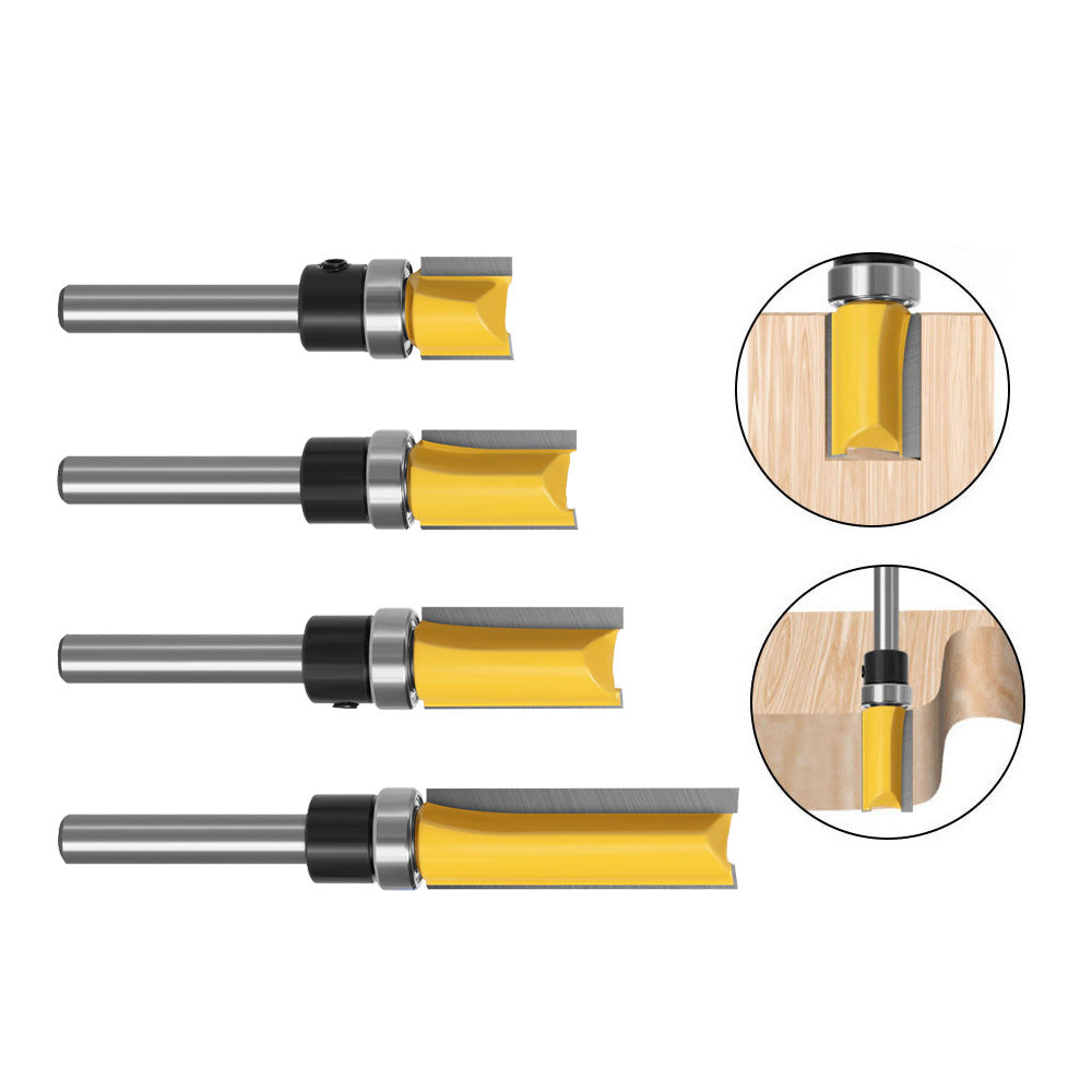 {{ 4pcs 1 4 Shank Top Bearing Flush Trim Pattern Router Bit Set Milling Cutter Kit }} - Buy Car Parts Online at {{ Kaka Auto Parts }}.