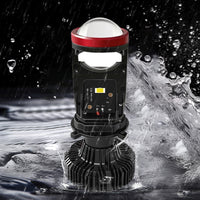 2x H4 Y7D Bi-LED Mini Lens Car Headlight Lamps 6000K Suitable For Universal Vehicles