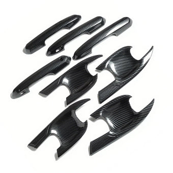 compare product Carbon Fiber Look Door Handle Bowl Strip Covers Suitable for Toyota Kluger 2021–2025