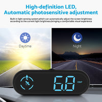 Universal Head-Up Display (HUD) Speedometer with LED Digital GPS and Overspeed Alarm Suitable For Cars