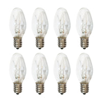 8x 7W/10W 240V E12/E14 Clear Bulbs Suitable For Night Light Replacement Warm Yellow Light