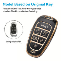 6-Button TPU Car Remote Key Fob Cover Suitable For Hyundai Sonata / Tucson / Santa Fe