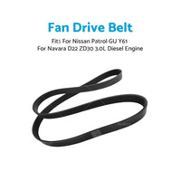 {{ 7PK1640 Fan Drive Belt Suitable for Nissan Patrol GU Y61 Navara D22 Diesel 3. 0L }} - Buy Car Parts Online at {{ Kaka Auto Parts }}.