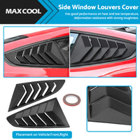 {{ 2x Side Window Louvers Sun Shade Cover Suitable For Ford Mustang 2015-2022 }} - Buy Car Parts Online at {{ Kaka Auto Parts }}.