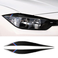 Carbon Fiber Eyelids Eyebrow Headlight Retrofit Accessories Suitable for BMW F30 3 Series