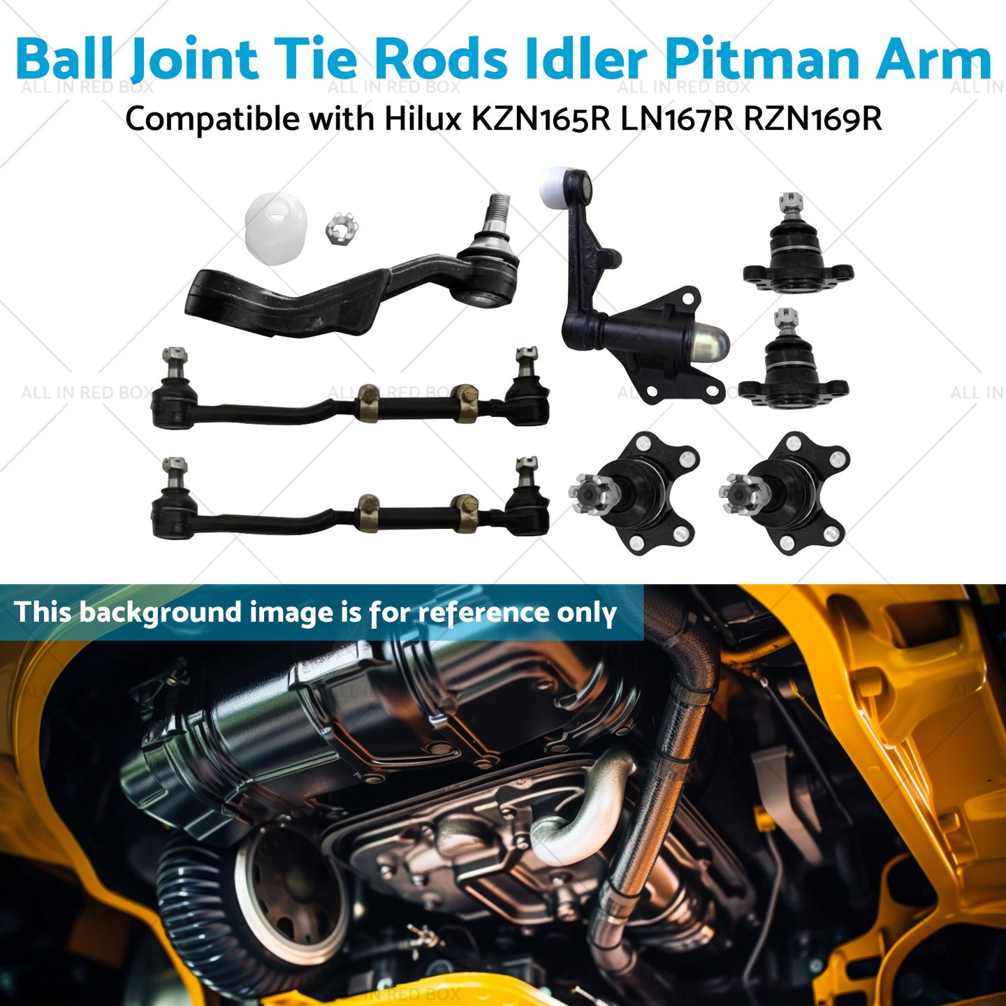 {{ Ball Joint Tie Rods Idler Pitman Arm Suitable for Hilux LN167R RZN169R KZN165R }} - Buy Car Parts Online at {{ Kaka Auto Parts }}.