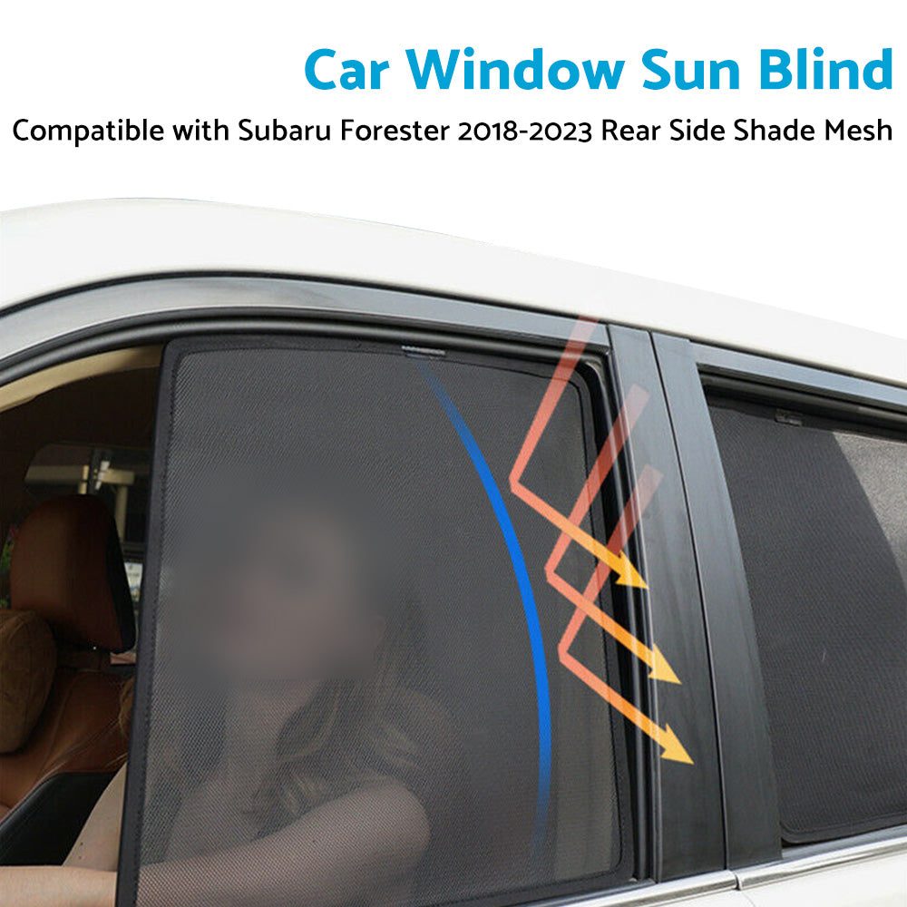 {{ Car Window Sun Blind for Subaru Forester 2018-2023 Magnetic Rear Side Shade Mesh }} - Buy Car Parts Online at {{ Kaka Auto Parts }}.