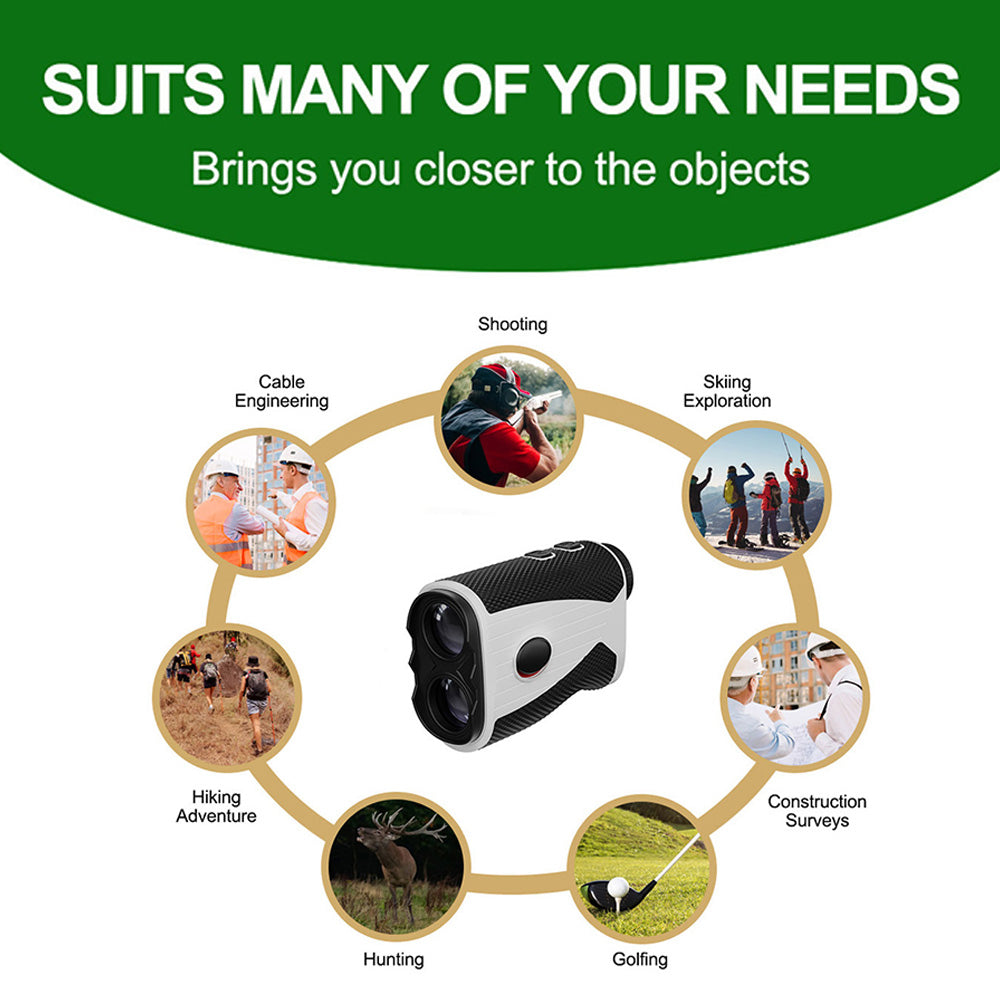 Golf Rangefinder With Slope 1200 Yards 7X Laser USB Charging Type-C Magnetic 7X Laser