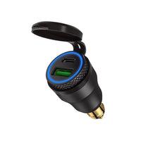 Dual USB Charger Hella DIN Type C Plug Socket Suitable For BMW Motorcycles / Ducati Motorcycles