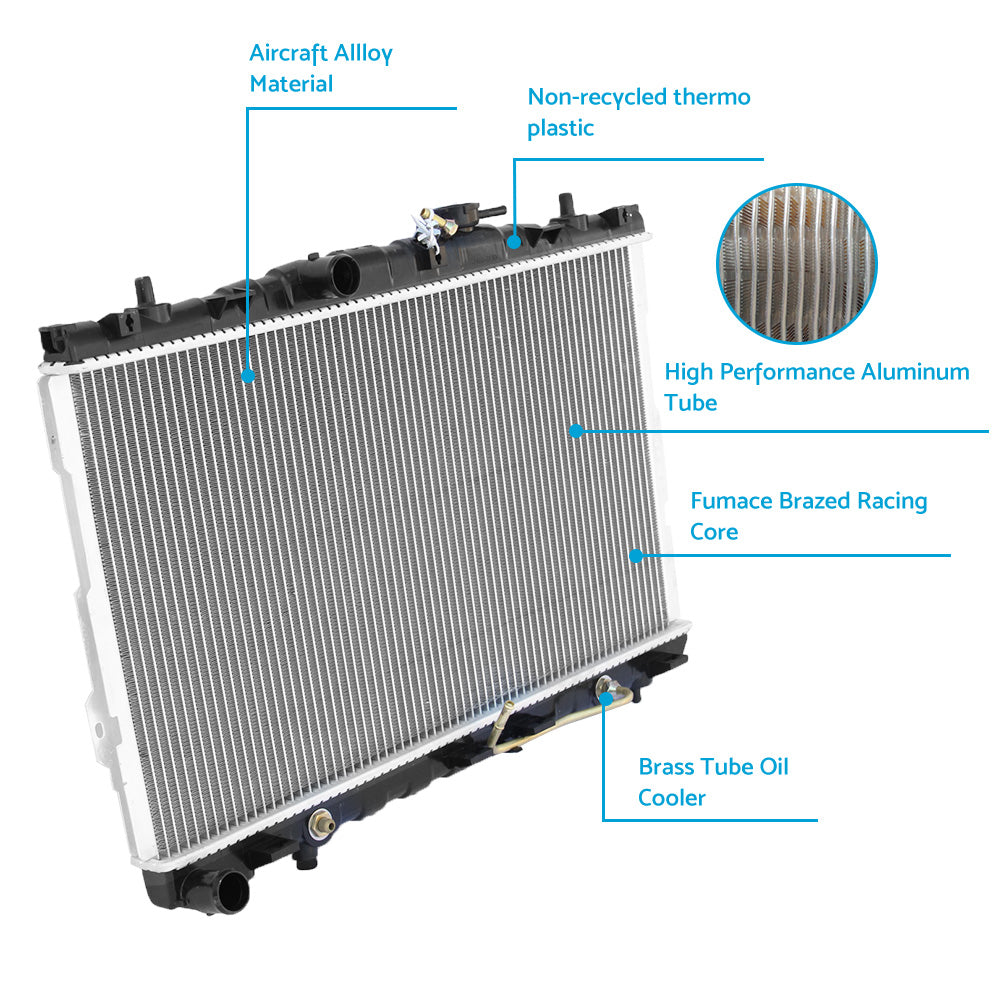 {{ Radiator Rad Fit Hyundai Elantra XD HD GL GLS 1. 8 2. 0 TIBURON GK 2000-2006 }} - Buy Car Parts Online at {{ Kaka Auto Parts }}.