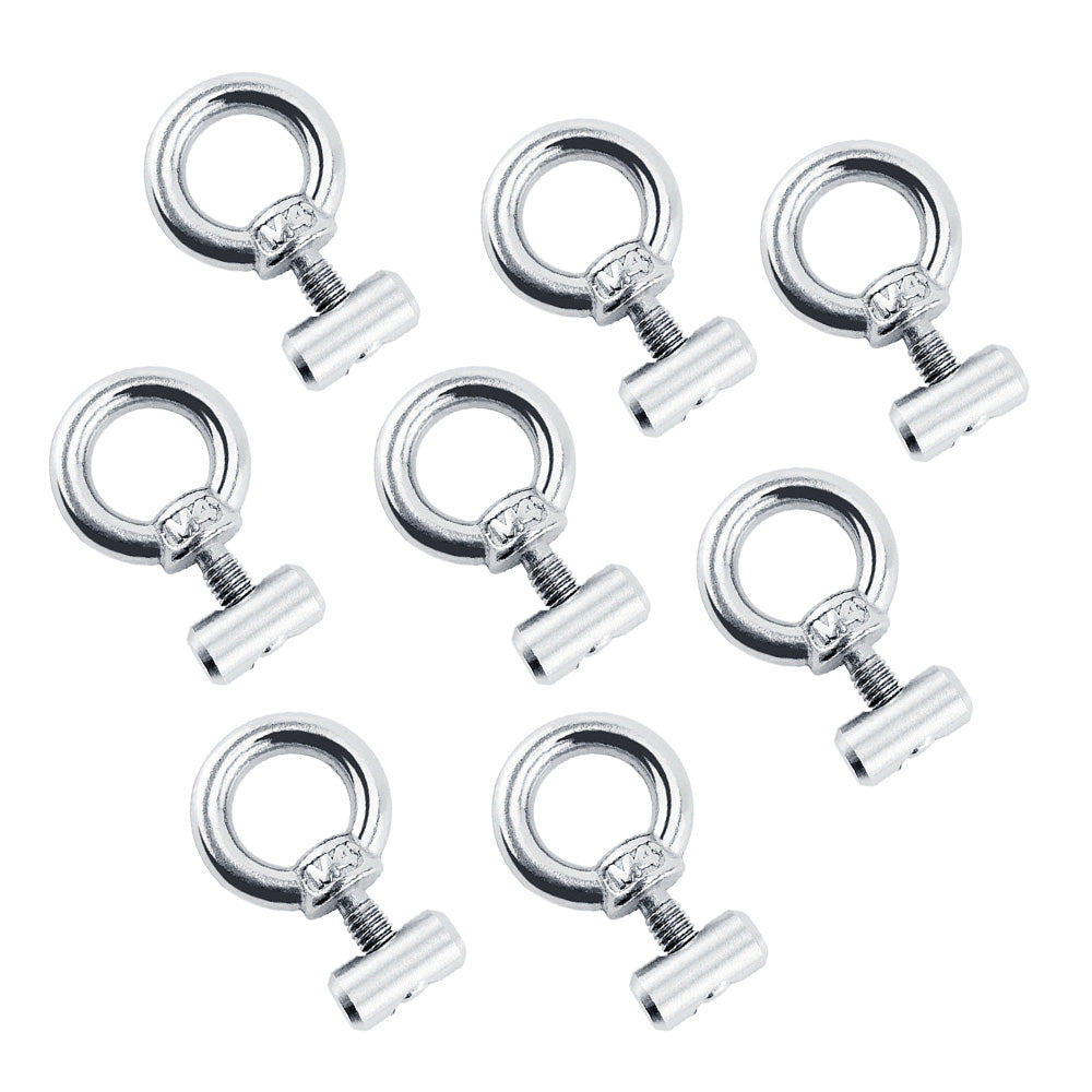 8x Awning Rail Stoppers & Track Screws Suitable For Boat / RV / Caravan Stainless Steel