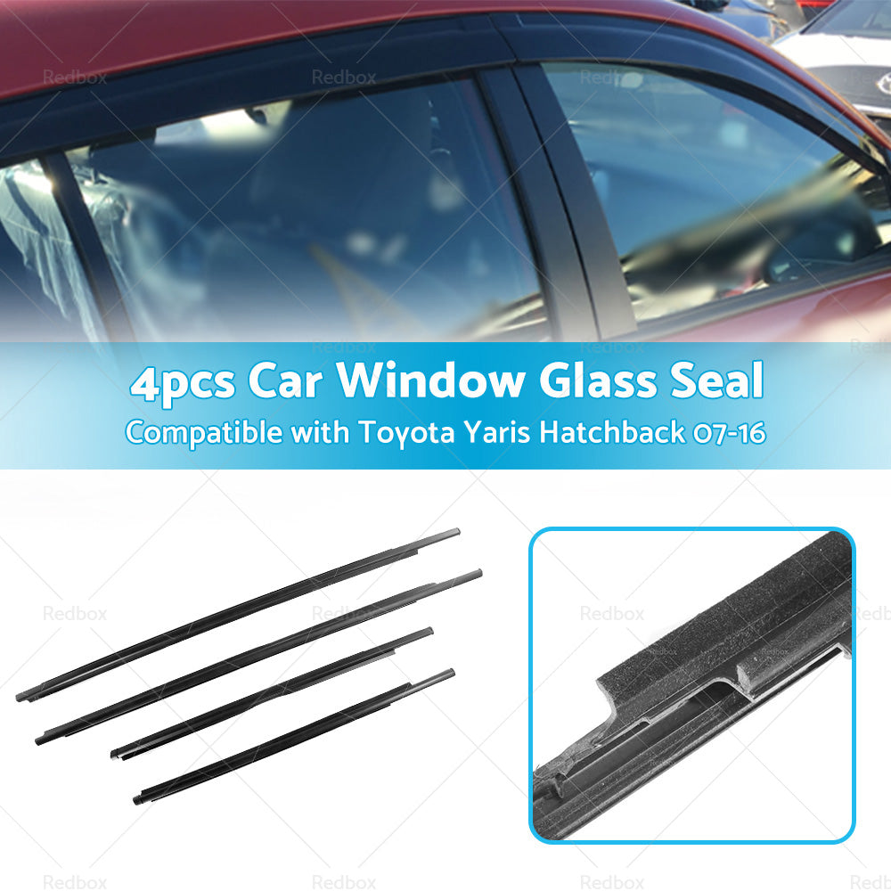 {{ 4PCS Window Glass Seal Weatherstrip Suitable For Toyota Yaris Hatchback 07-16 }} - Buy Car Parts Online at {{ Kaka Auto Parts }}.