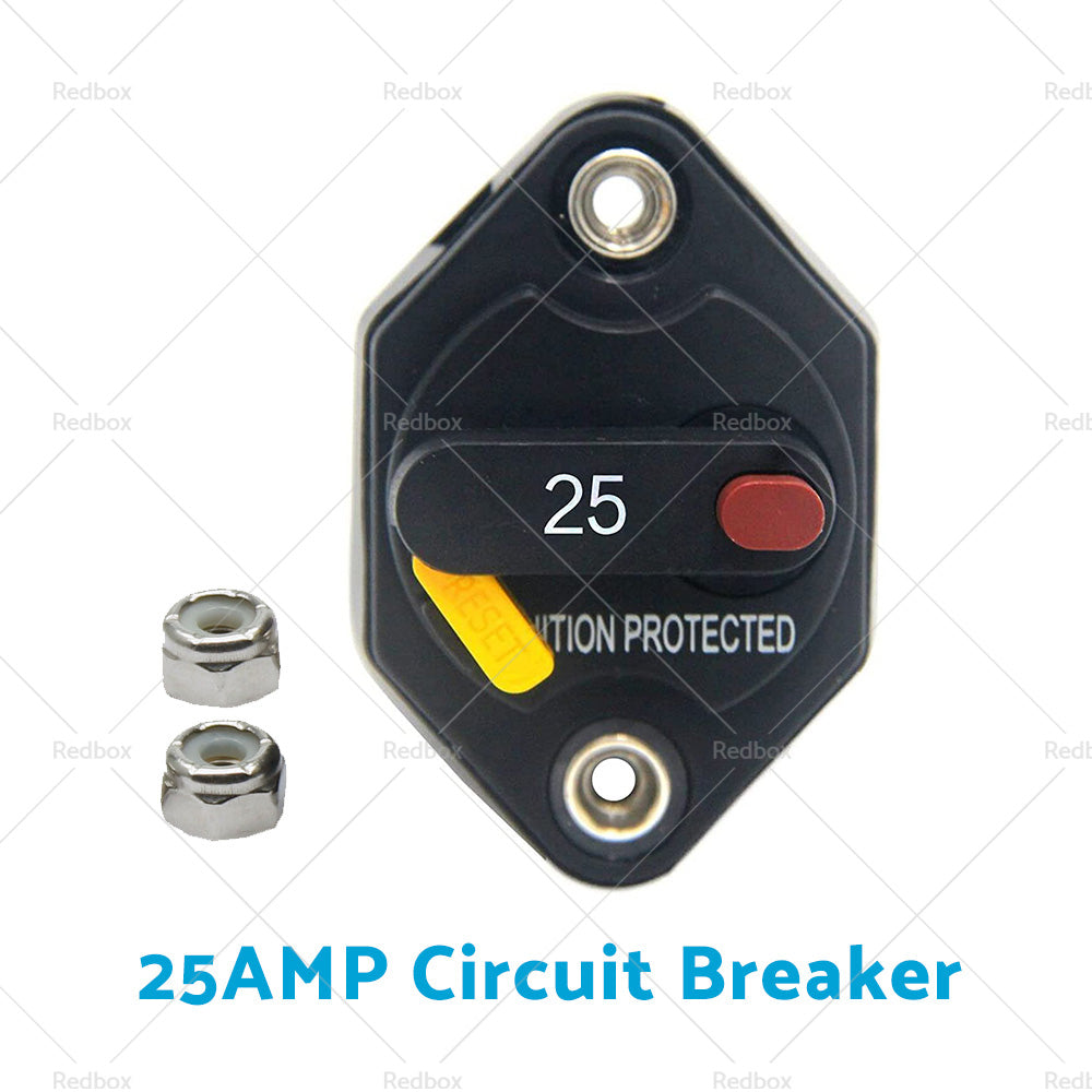 {{ 15/20/25/30/40/50A AMP Circuit Breaker Waterproof 12V 32V DC Manual Reset }} - Buy Car Parts Online at {{ Kaka Auto Parts }}.