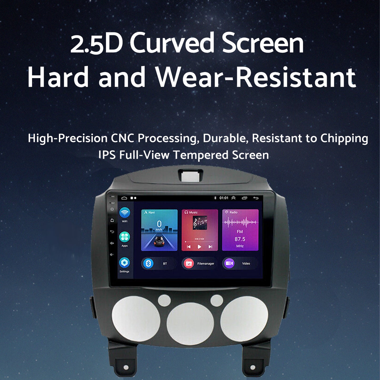 Android 13 Head Unit 9'' Apple CarPlay Bluetooth Suitable For Mazda 2 2007-2014