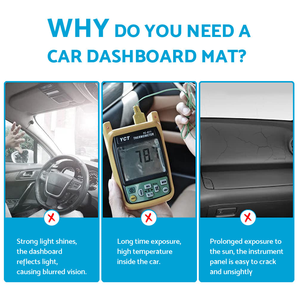 Black Non‑Slip Dash Mat Suitable for Chery Tiggo 7 Pro 2023–Onwards Non‑HUD