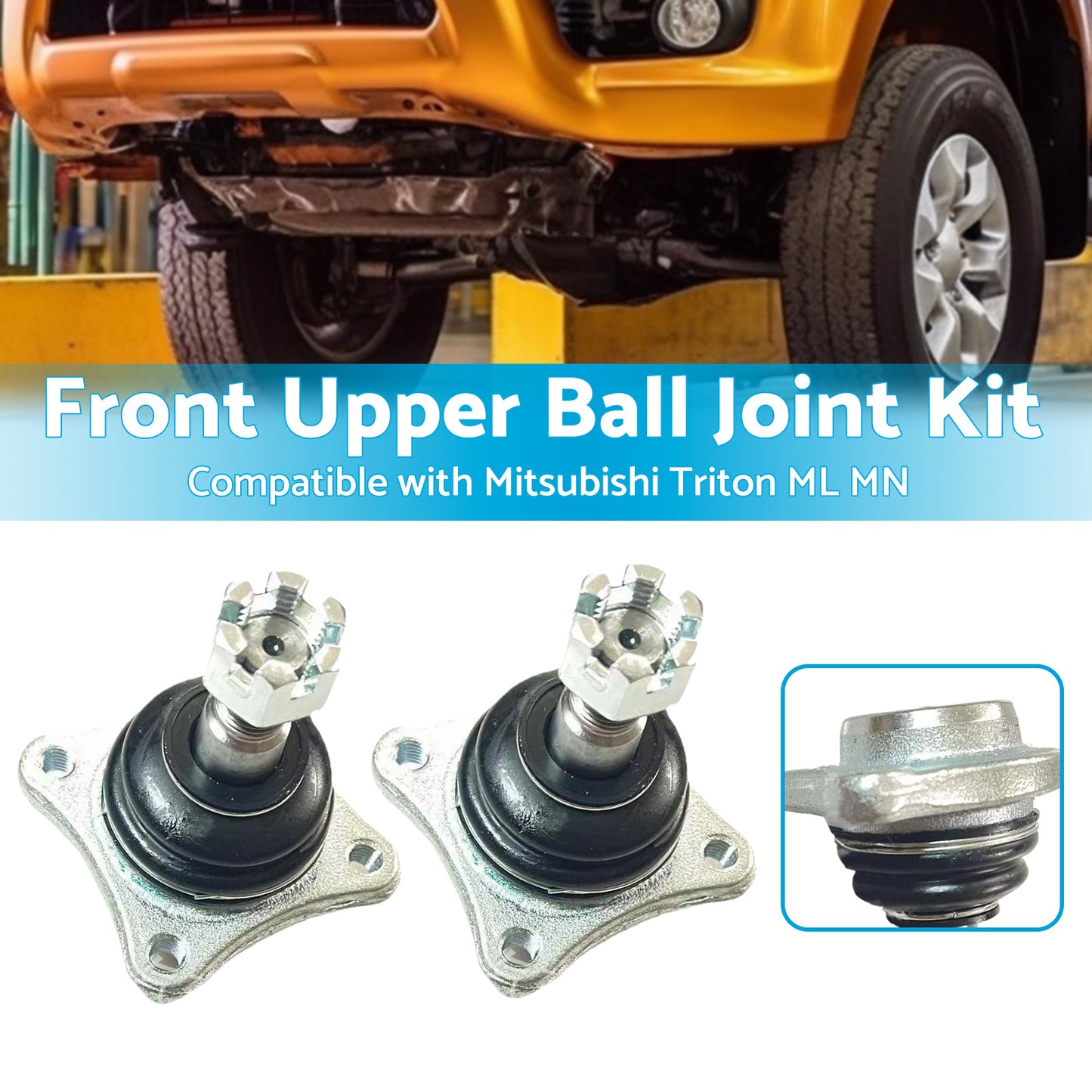 {{ 2PCS Front Upper Ball Joint Kit Suitable for Pajero III Wagon IV Sport II L200 }} - Buy Car Parts Online at {{ Kaka Auto Parts }}.