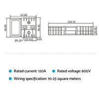 2x Grey Anderson Style Plug 120A Heavy Duty Connector Suitable For Universal Use