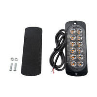 12 LED Strobe Light Emergency Warning Beacon White Amber 12V/24V