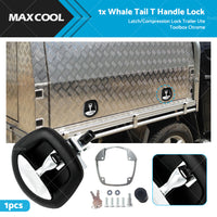 {{ 1x Whale Tail T Handle Lock Latch or Compression Lock Trailer Ute Toolbox Chrome }} - Buy Car Parts Online at {{ Kaka Auto Parts }}.