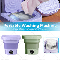 {{ 8L Foldable Washing Machine Portable 3 Modes Deep Cleaning Automatic Washer 240V }} - Buy Car Parts Online at {{ Kaka Auto Parts }}.