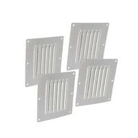 4x Stainless Steel Rectangular Air Vent Suitable For Caravan, Boat, Wall & Home