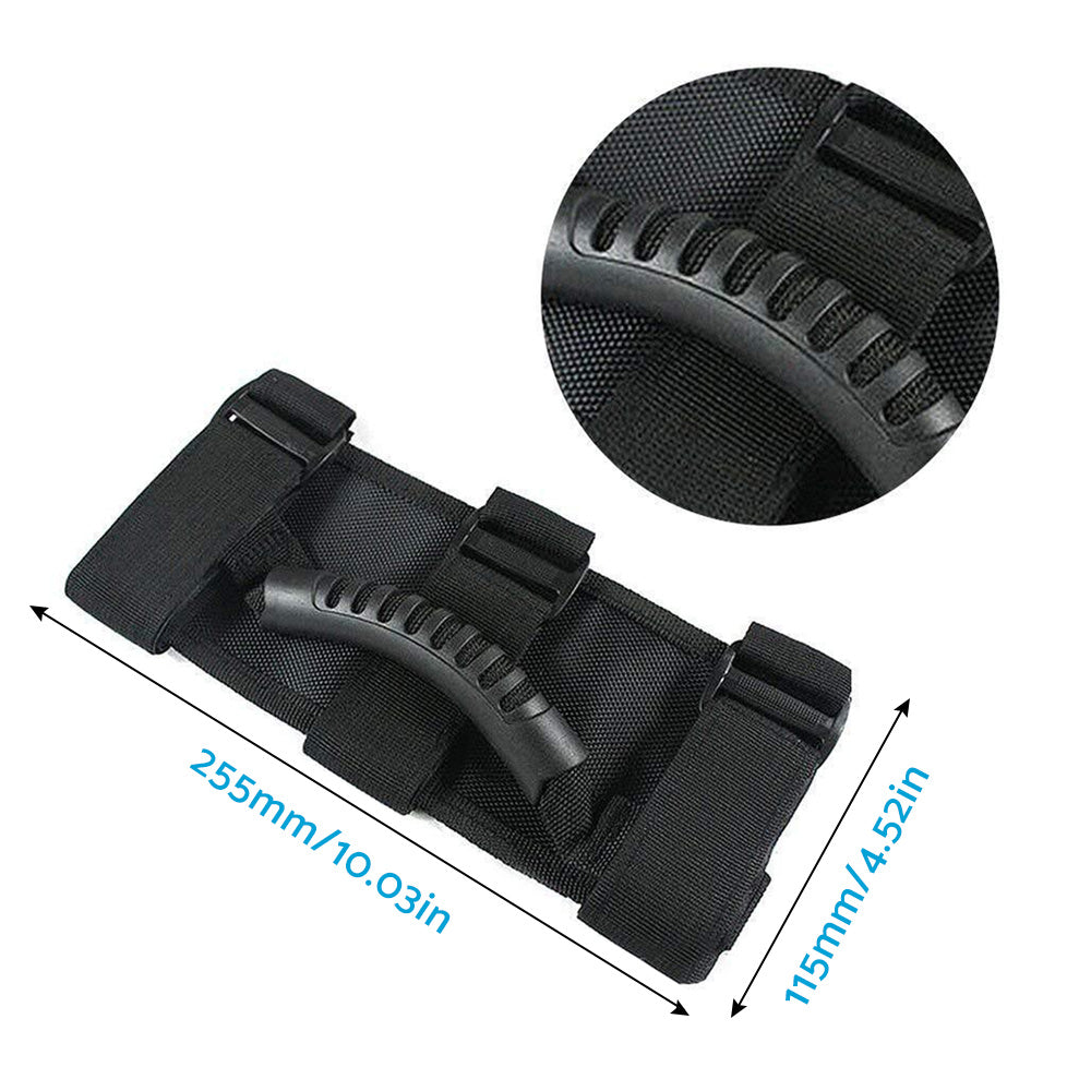 2x Off-Road Roll Grab Bar Handles Suitable For Jeep Wrangler JT / JL / JK / TJ Black