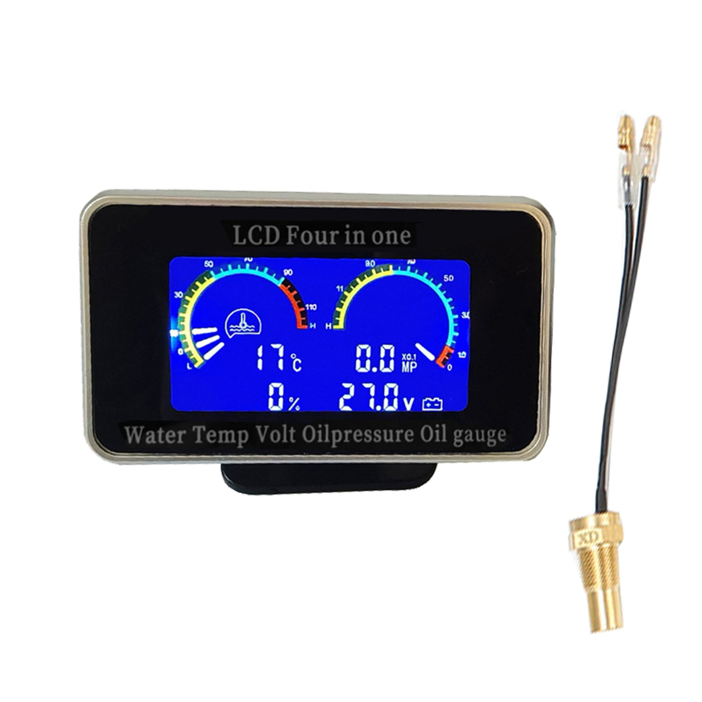 {{ 4-in-1 Car LCD Meter Digital Oil Pressure Voltage Water Temperature Fuel Gauge }} - Buy Car Parts Online at {{ Kaka Auto Parts }}.